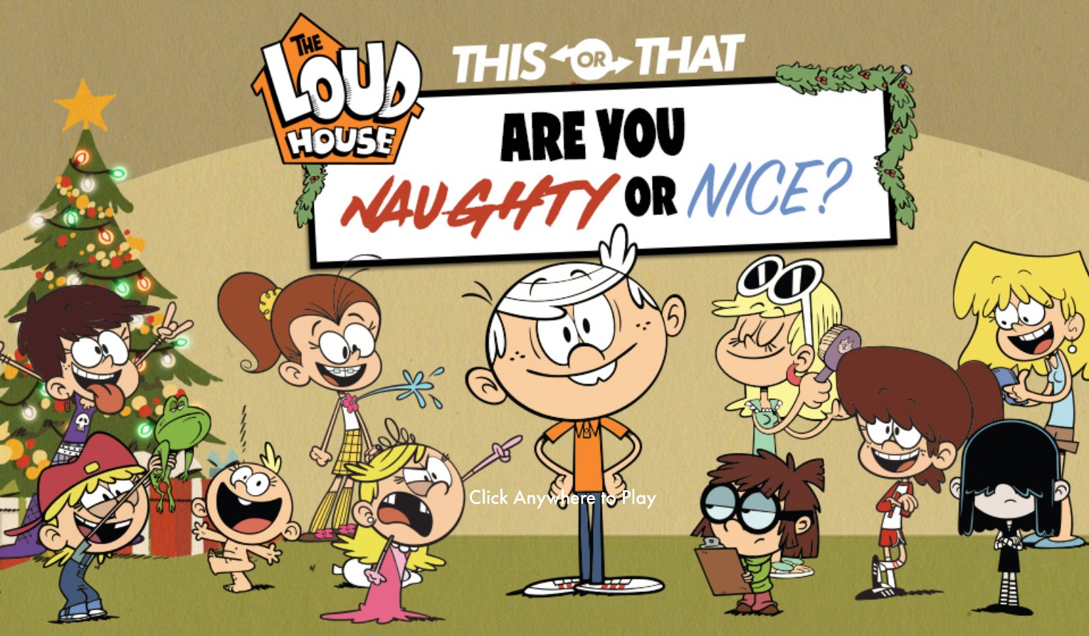 The Loud House Naughty or Nice This or That: Extreme Challenge
