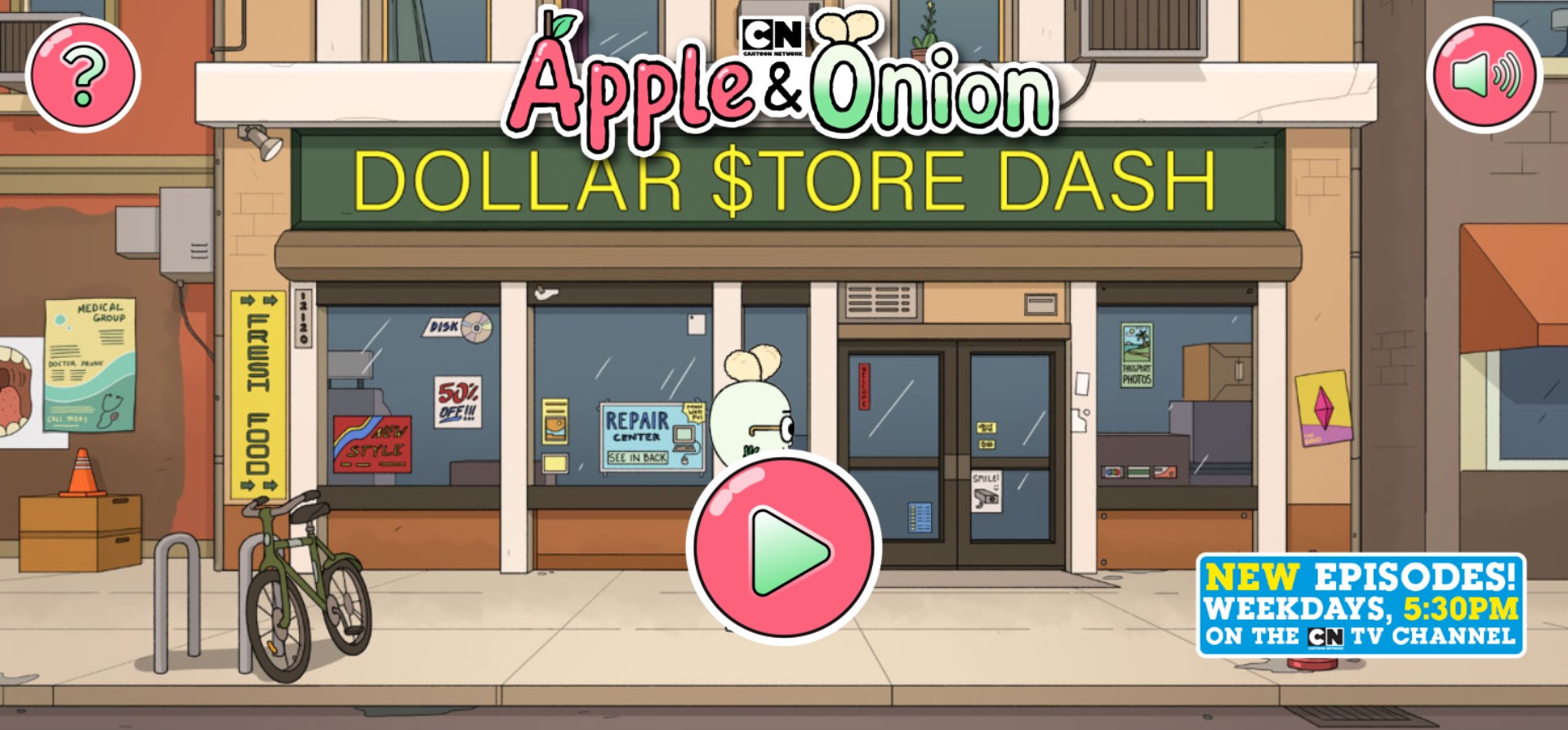Apple and Onion: Dollar Store Dash - Play Cartoon Network Fun Online: Classic Arcade Fun