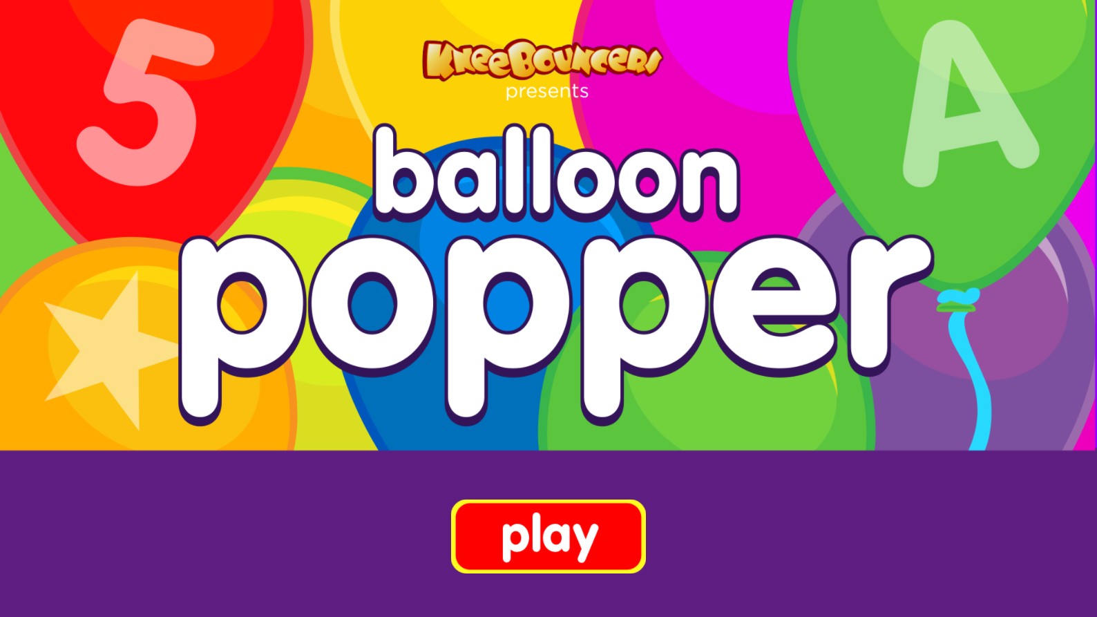 Balloon Popper KneeBouncers Kids Educational: Extreme Challenge