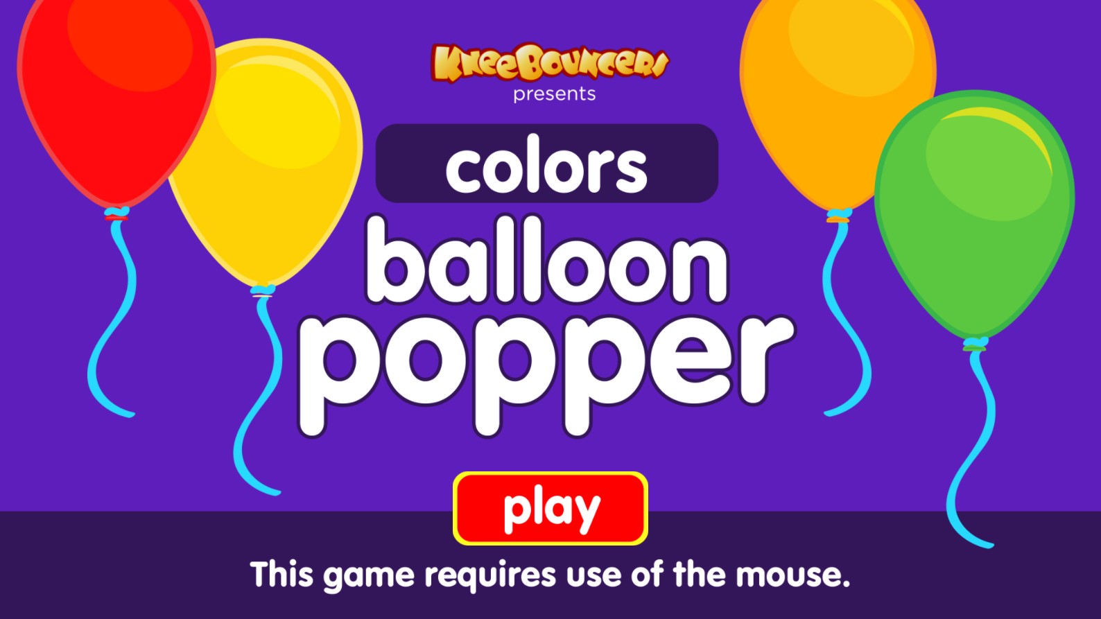 KneeBouncers Colors Balloon Popper Kids: Mastery Challenge