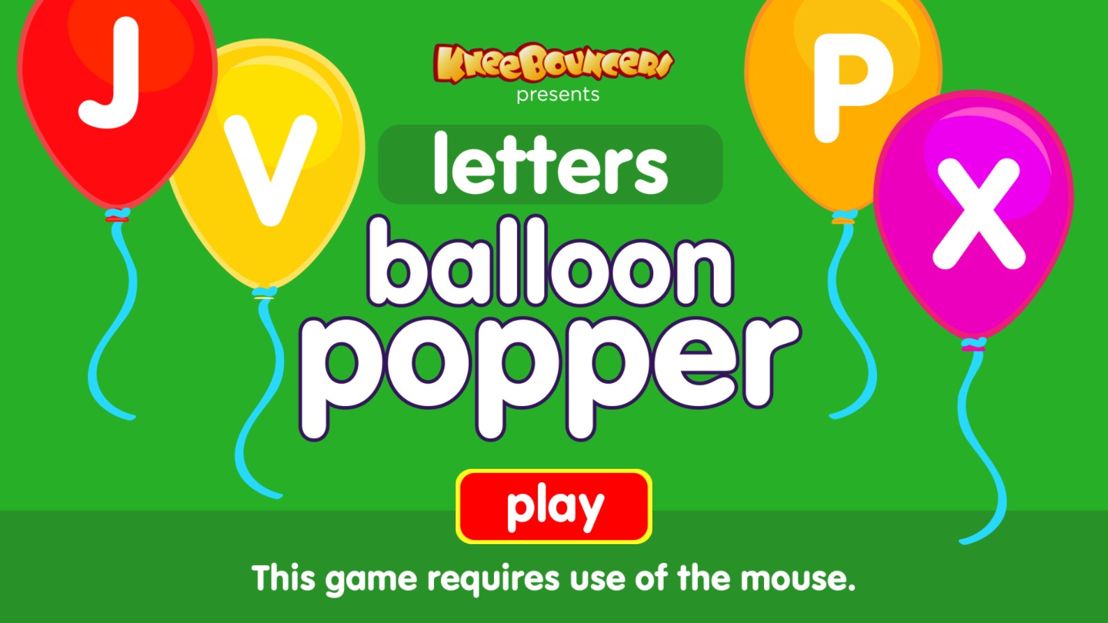 KneeBouncers Letters Balloon Popper Educational: Ultimate Edition