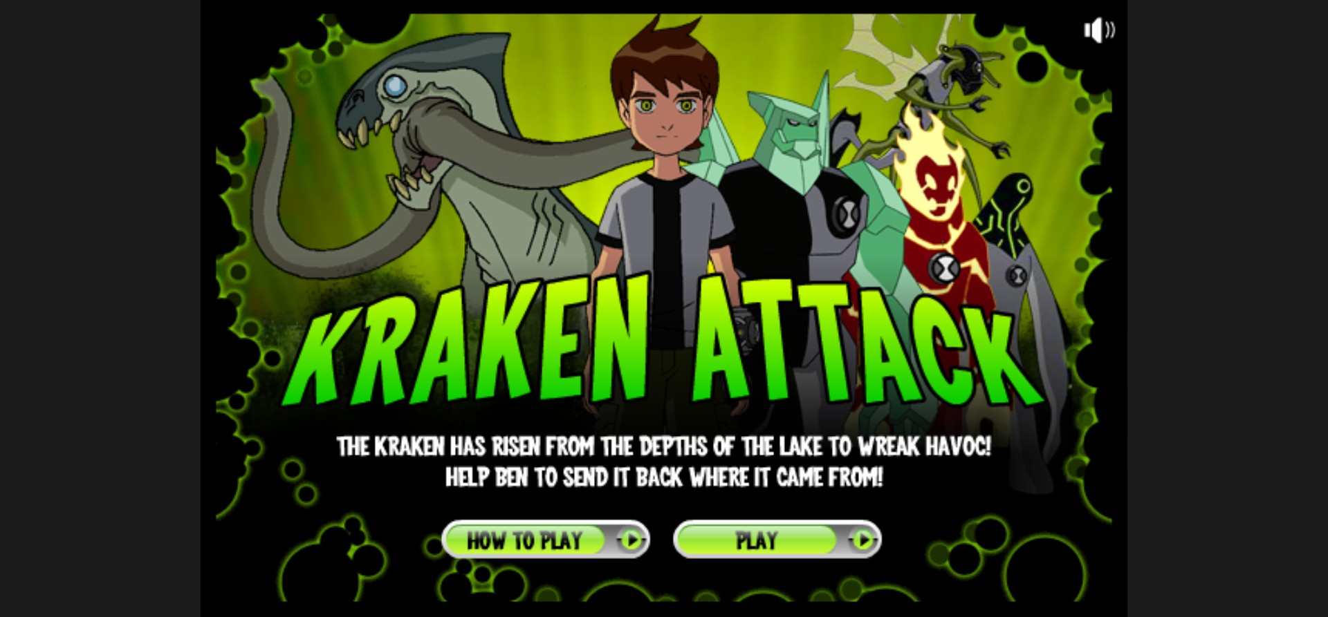 Ben 10 Kraken Attack - Play Online Cartoon Network: Speed Run Edition