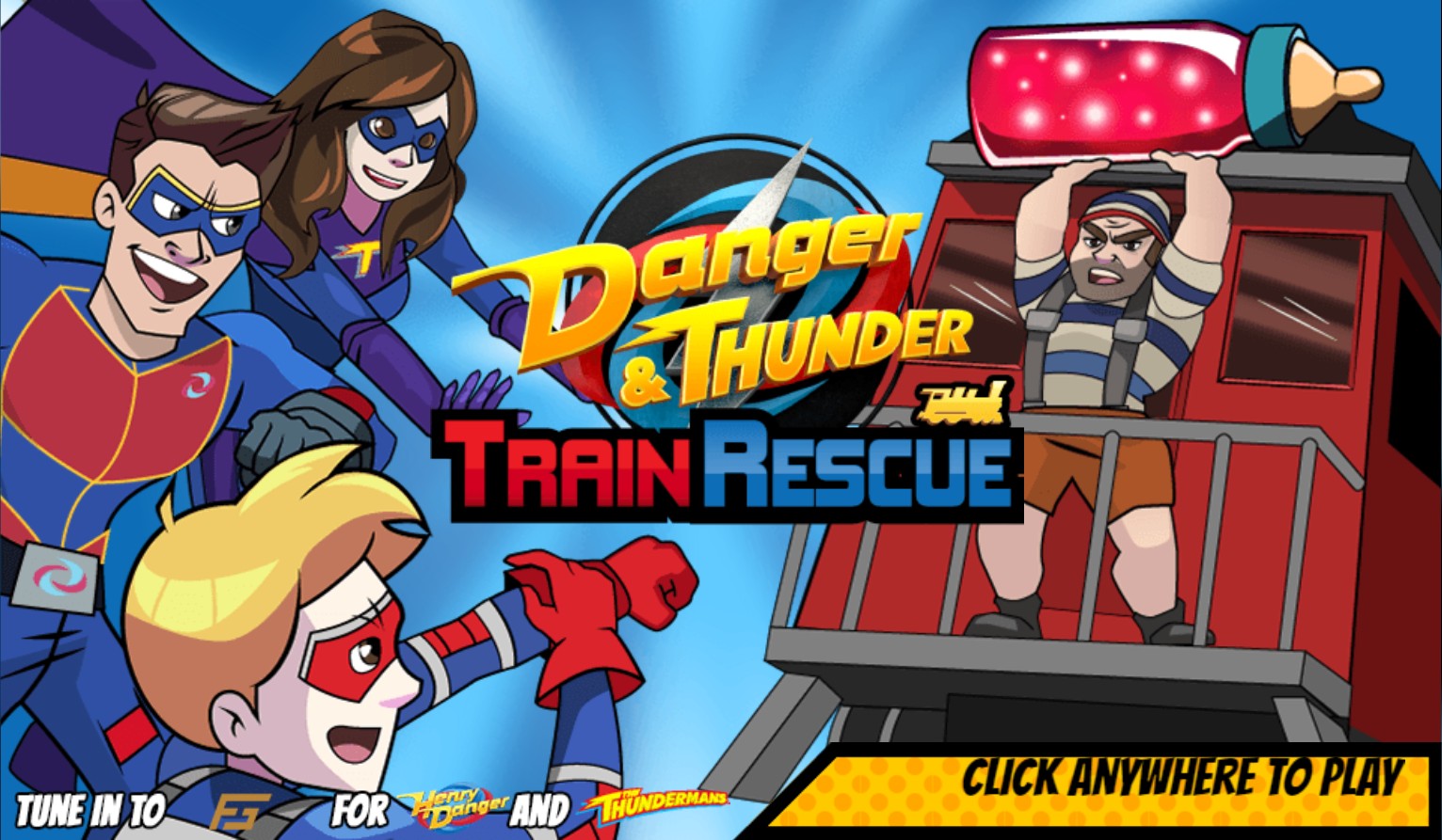 Danger & Thunder Train Rescue - Nickelodeon Superhero Adventure: Hero Saga