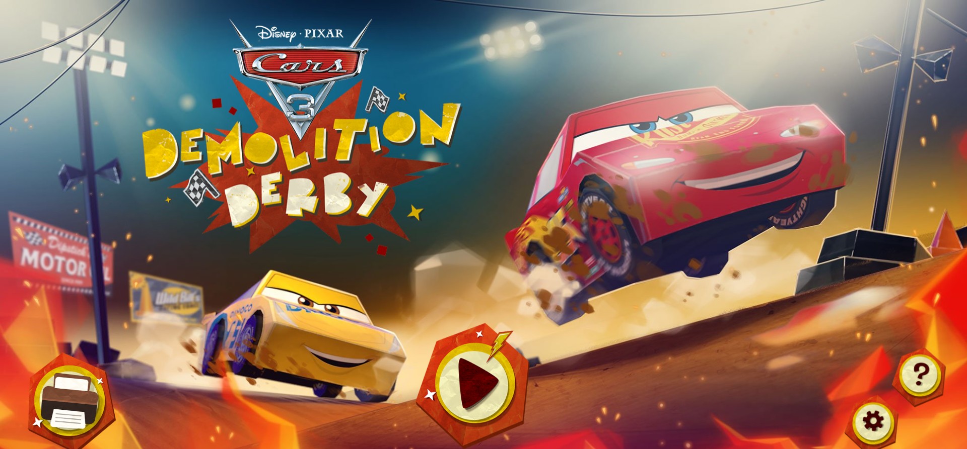 Disney Pixar Cars 3: Demolition Derby HTML5: Deluxe Online