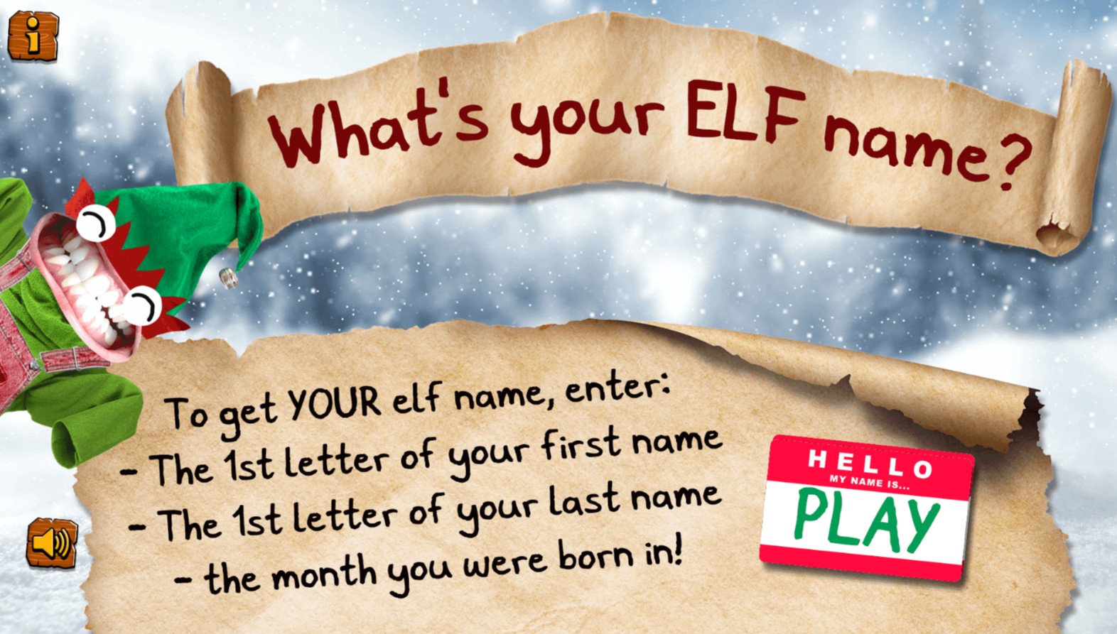What Is Your Elf Name Generator: Speed Run Edition