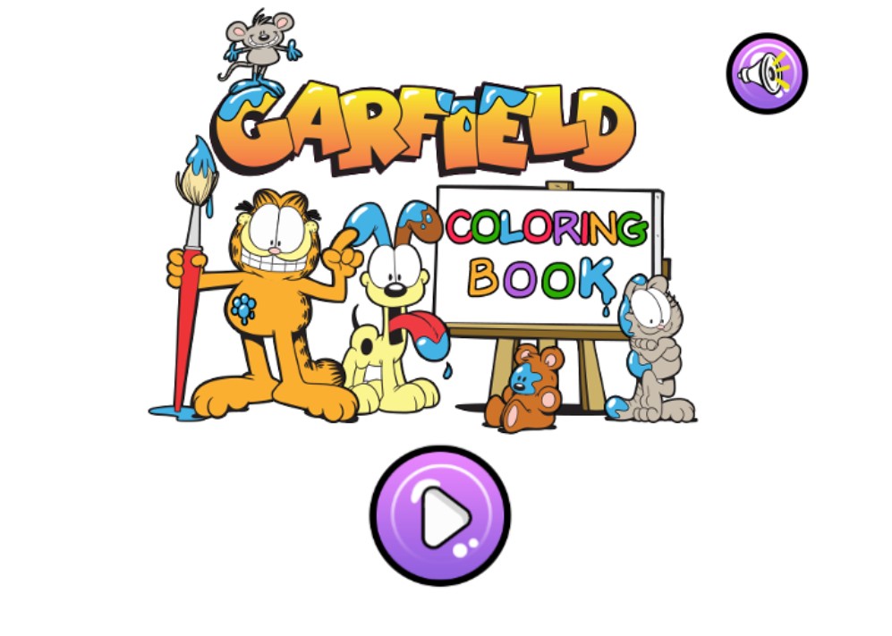 Garfield Coloring Book - Fun Online Drawing: Magic World