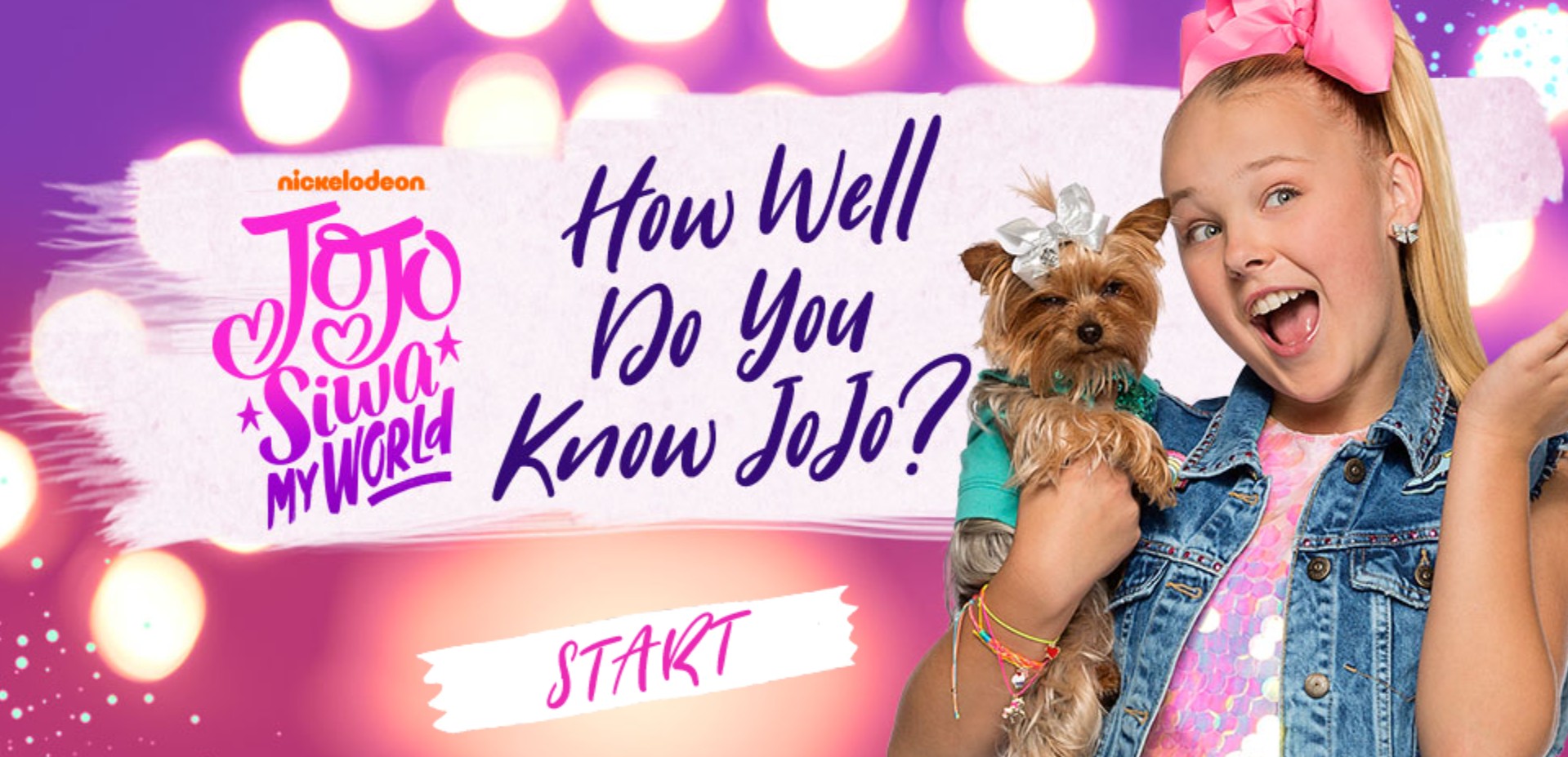 JoJo Siwa My World Quiz - Play Nickelodeon Fan Games Online: Extreme Challenge