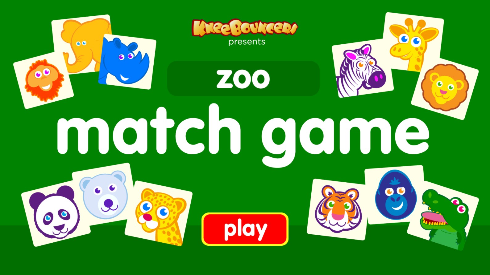KneeBouncers Zoo Match Game for Kids: Hero Saga