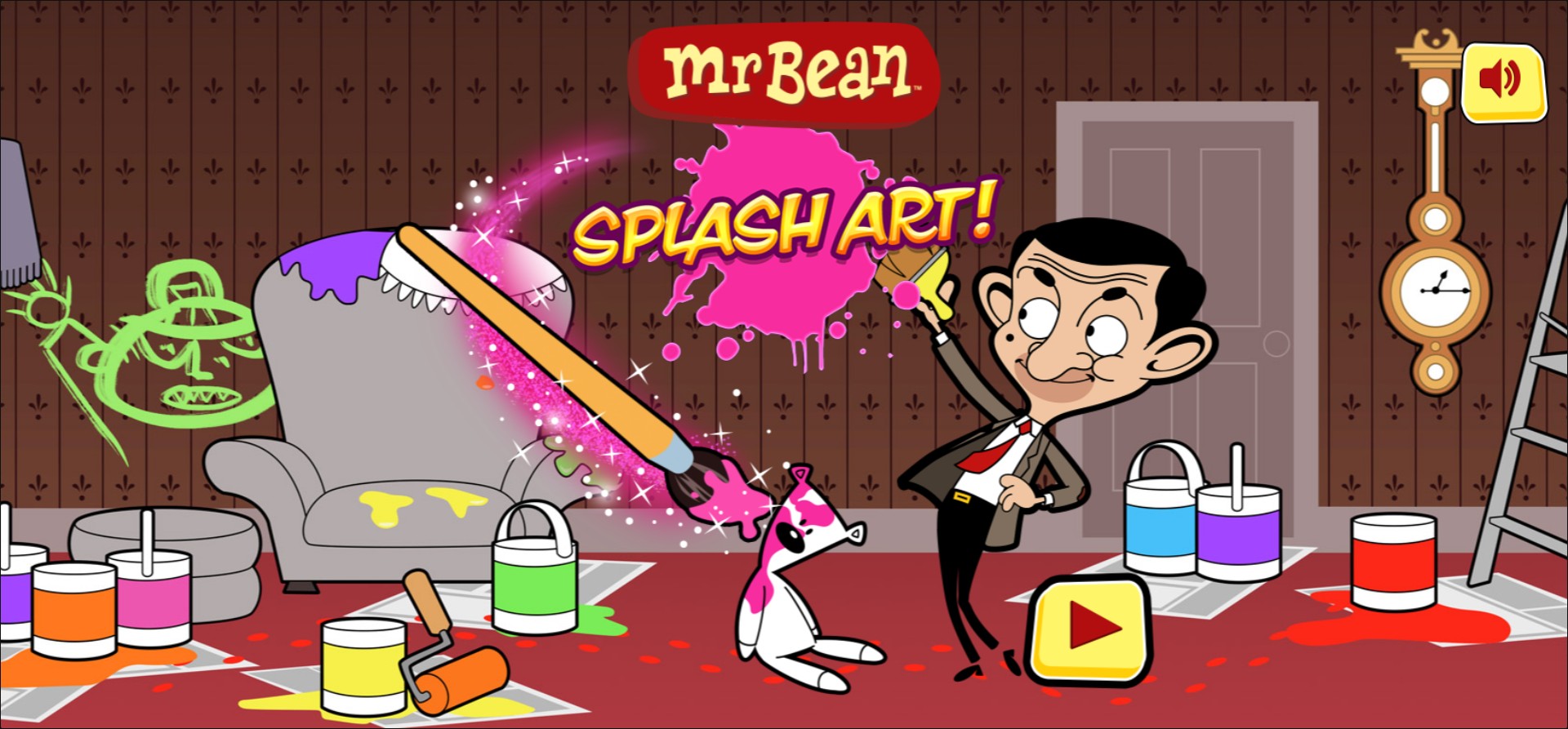 Mr Bean Splash Art - Fun Online Painting: Hero Saga
