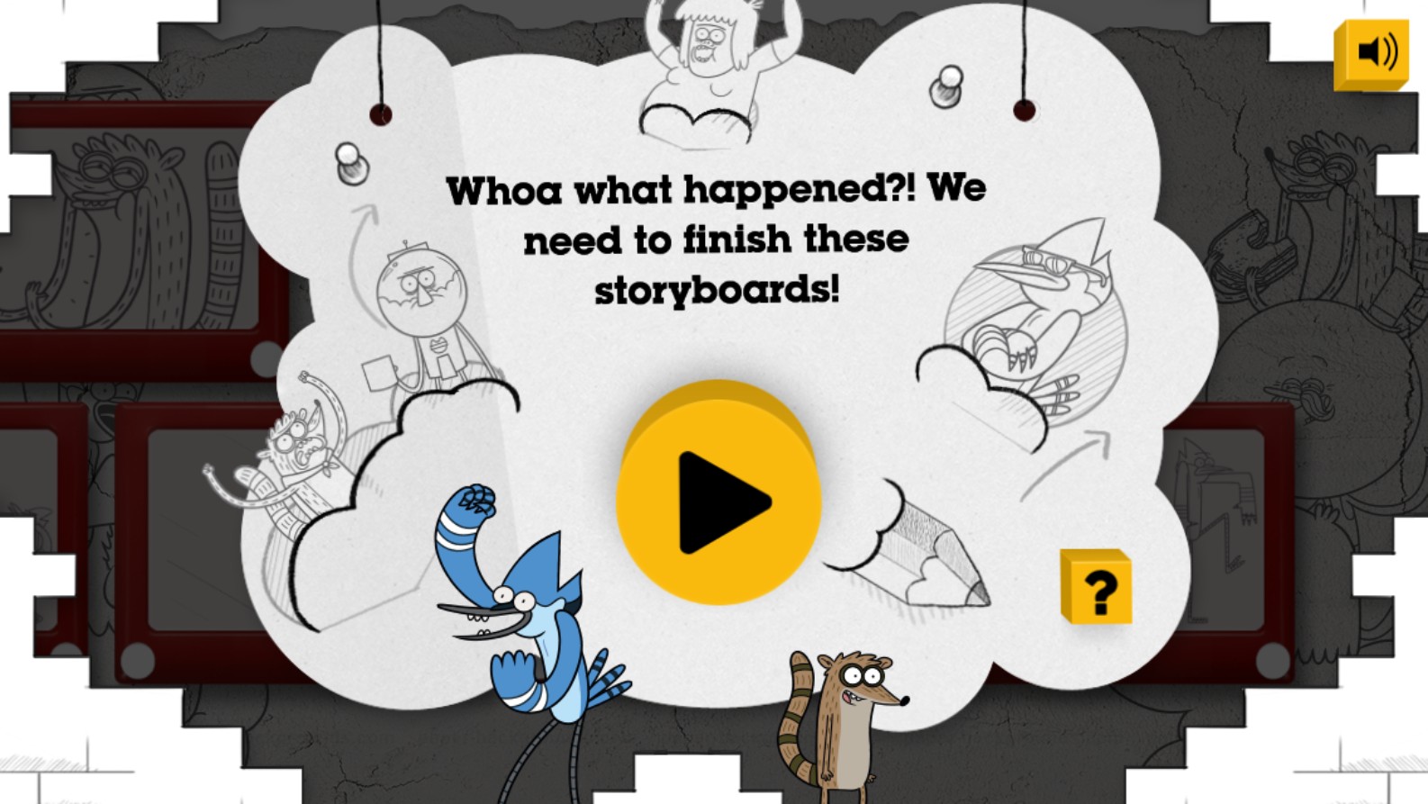 Regular Show Storyboard Game - Cartoon Network Adventure: Hero Saga