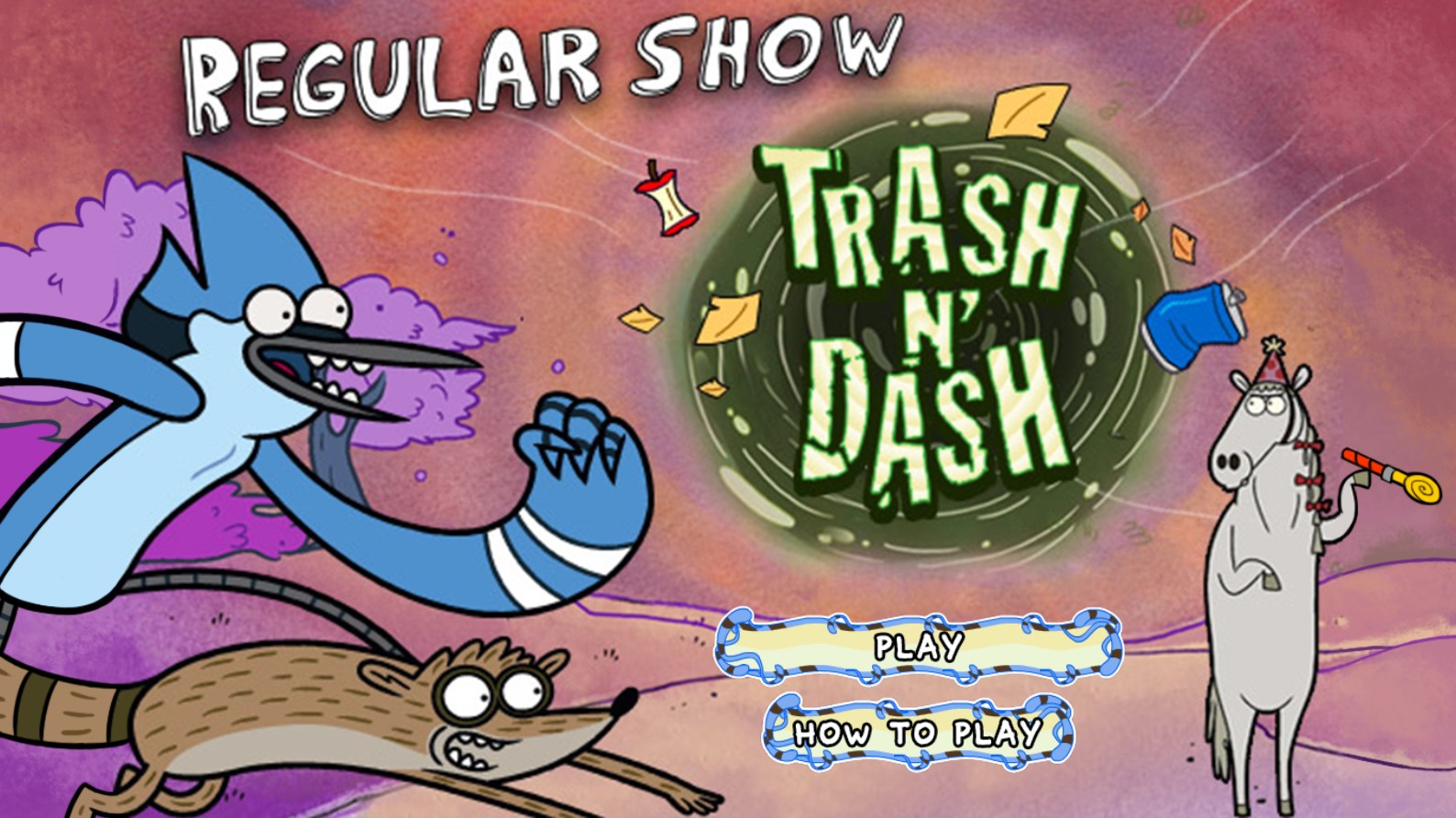 Regular Show Trash N Dash - Play Cartoon Network Online Games: Legendary Quest