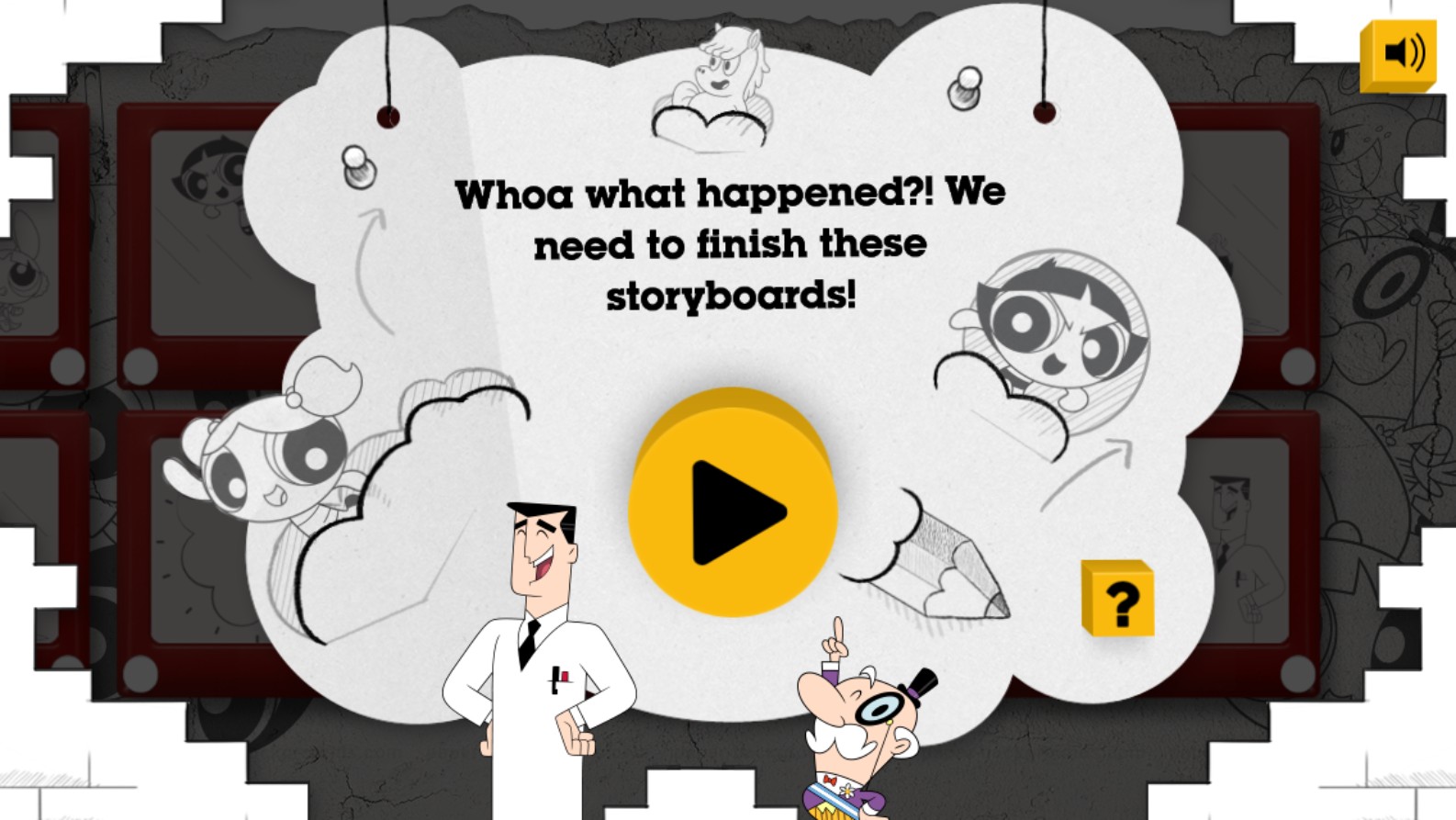 The Powerpuff Girls Storyboard Game - Creative Cartoon Network Fun: Extreme Challenge