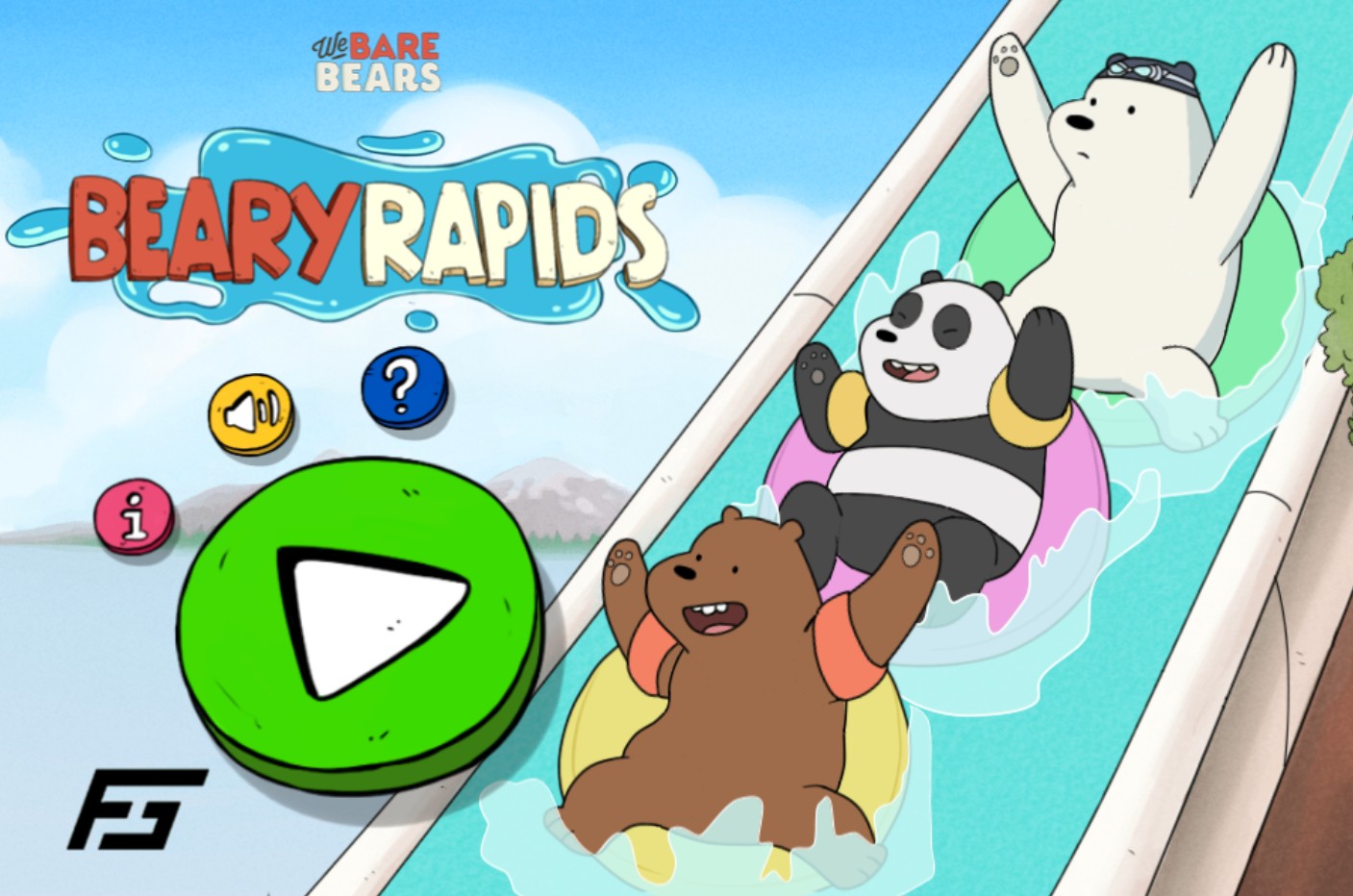 We Bare Bears Beary Rapids - Online Cartoon Network Water Slide Adventure: Pro Version