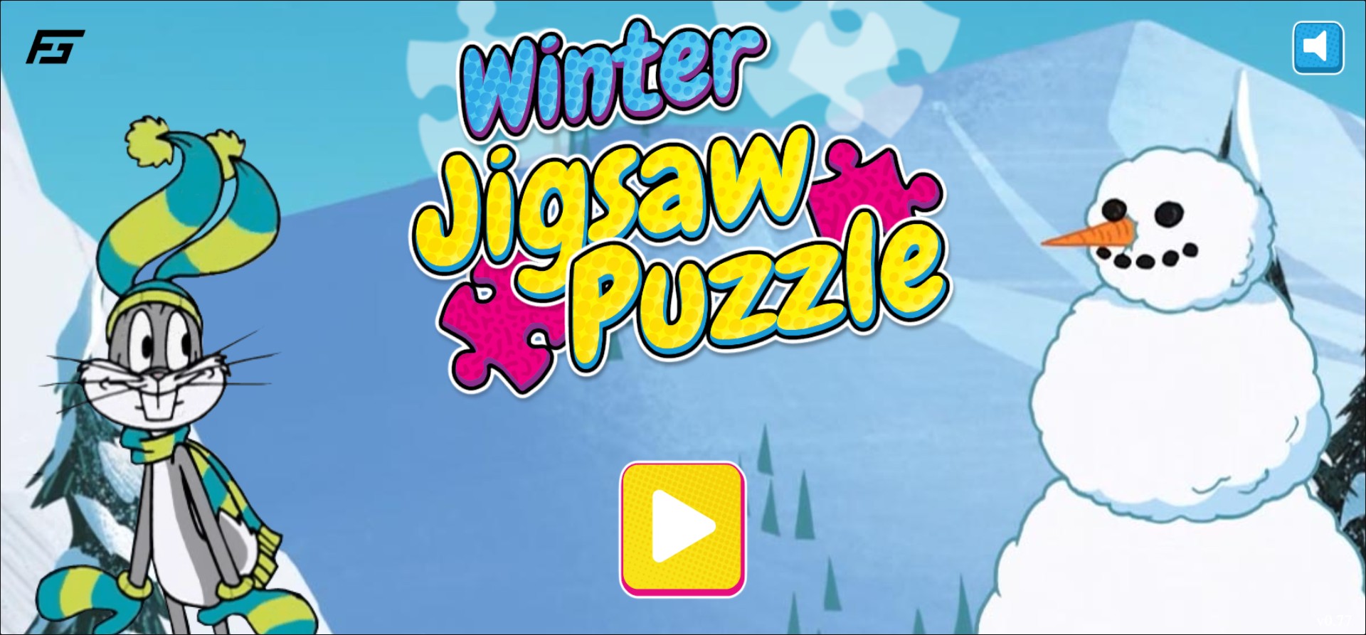 Winter Jigsaw Puzzle Game featuring Bugs Bunny: Full Version